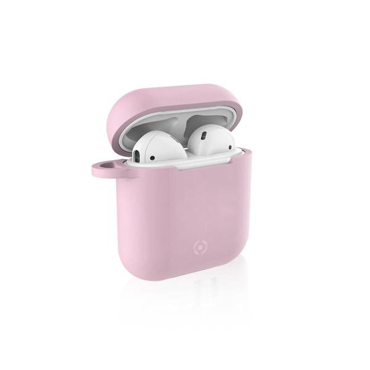 Protective Case Celly AIRPODS 1/2 GEN Headphones Pink Silicone