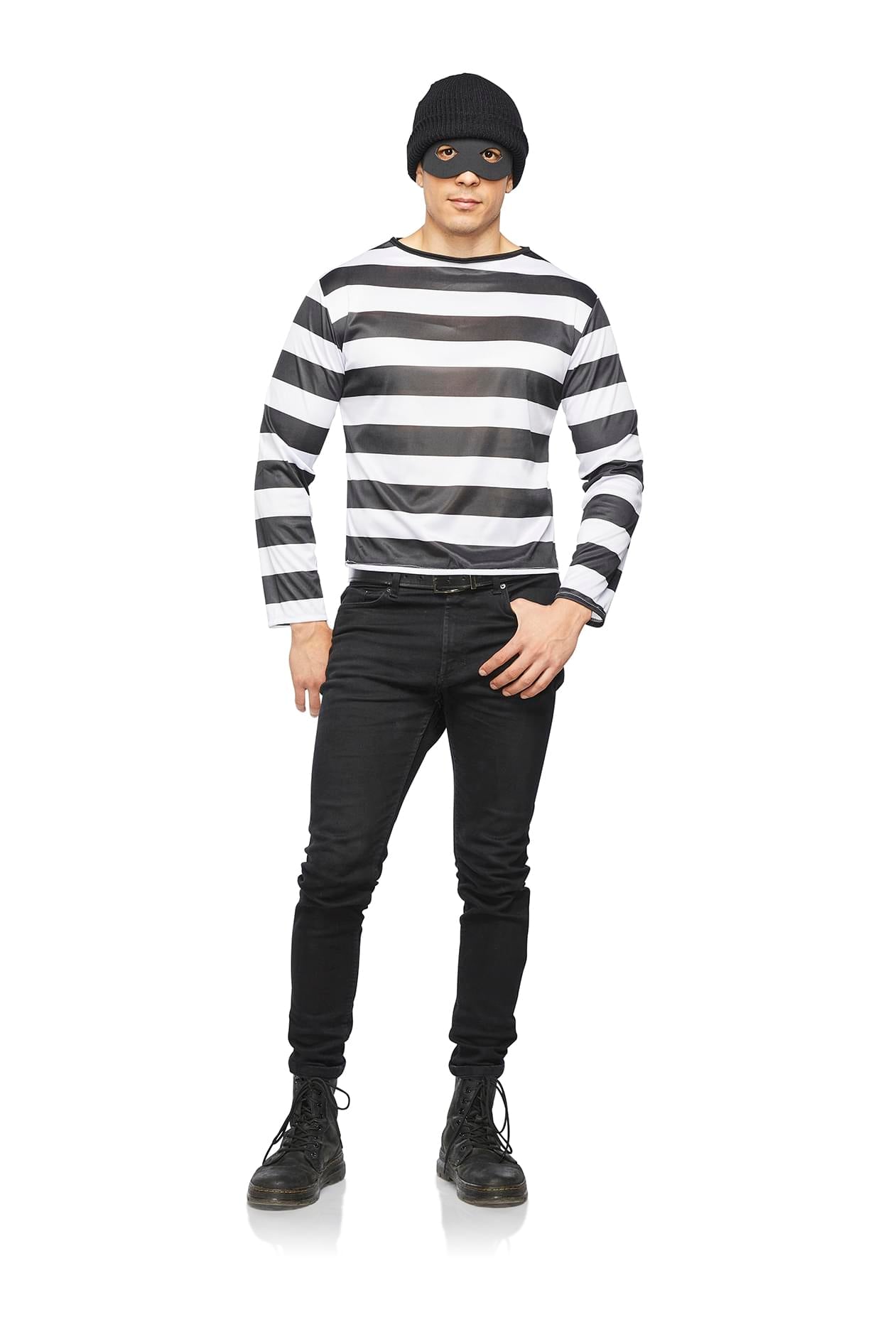 Robber Shirt & Mask Adult Costume Kit