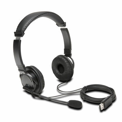 Headphones with Microphone Kensington Auriculares Hi-Fi USB con micrófono Black