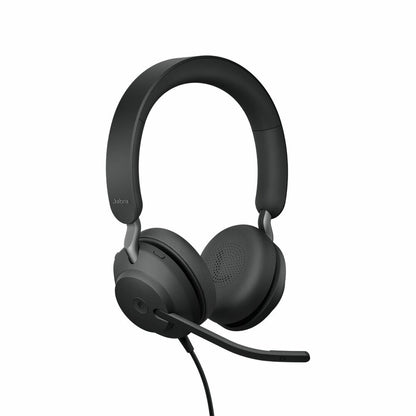 Headphones with Microphone Jabra Evolve2 40, MS Stereo Black
