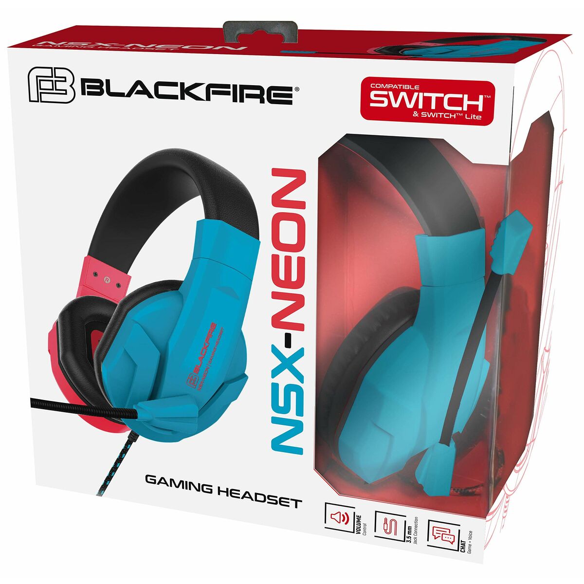 Headphones with Microphone Esprinet NSX-Neon Blue