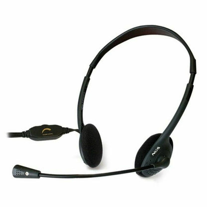 Headphones with Microphone NGS NGS-HEADSET-0003 Black