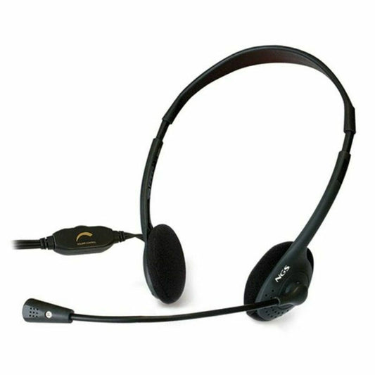 Headphones with Microphone NGS NGS-HEADSET-0003 Black